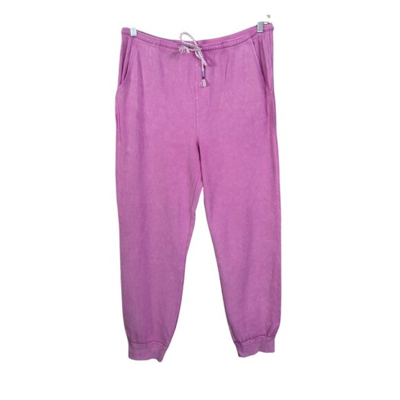 Sunnyside by Sundry waffle knit stonewash joggers size L lounge comfort ahtleisu - Picture 1 of 5